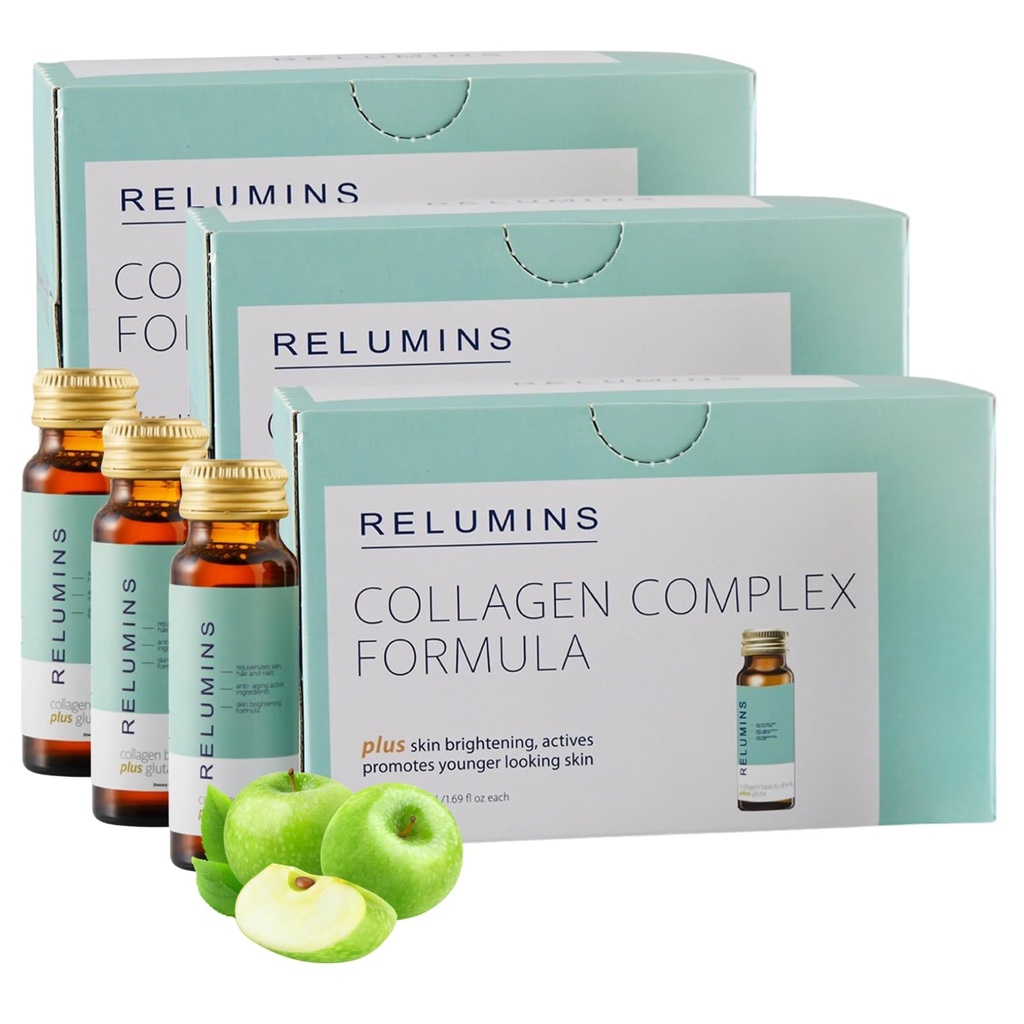(原始内容存档于2019-09-21). Relumins Advanced Collagen Beauty Drinke with Glutathione, Hyaluronic Acid and Antioxidants – 假日Glow – 亮亮,坚固和抗衰老支持 – 苹果 Flavor – 在美国制造 30瓶x50mL