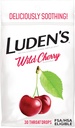 Luden's Sore Throat Relief Lozenges for minor 每天的刺激和干嘴,野樱桃火焰滴,30 Counter