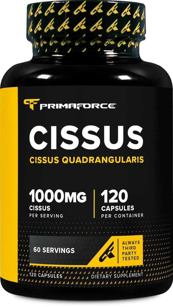 Primaforce Cissus Quadrangularis 提取器,120卡普勒斯,每次服役1000毫克 - Gluten Free, 非GMO