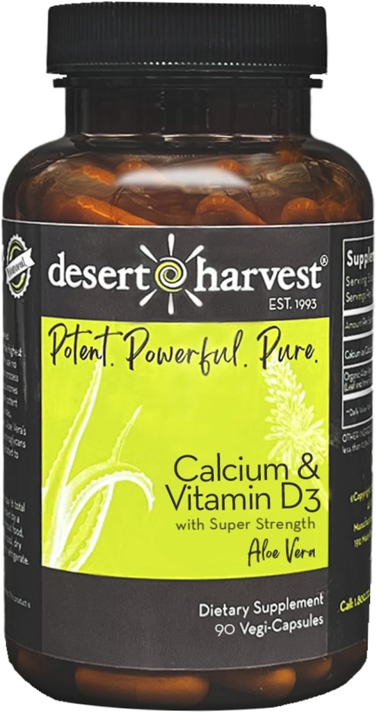 碳酸盐250 mg + 维生素D3 100 IU 与 Aloe Vera 的吸收补充,90 Capsules