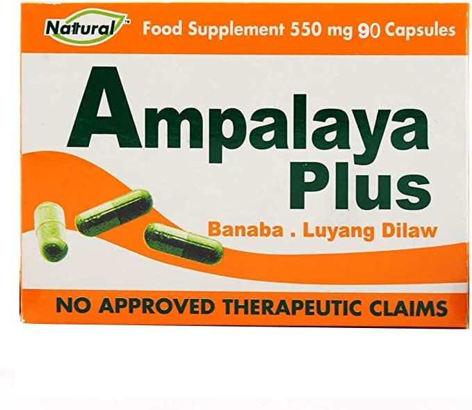 WUMONIAMPLAYA + 550mg 90 Capsules 配有 Banaba, Turmeric 姜和 Bitter Melon 由 Ampalaya Plus 制作
