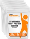Bulk Assupports.com 水解Whey蛋白隔离粉 - 清水Whey 隔热蛋白 - 无味 & Gluten Free,每服30克,1kg (pack of 5) (11磅)