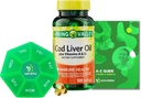 Spring Valley Cod Liver Oil Plus 维生素A & D3, 100 软胶, 支持眼功能和健康, 装有维生素和矿物质 Ligth & Spring 指南