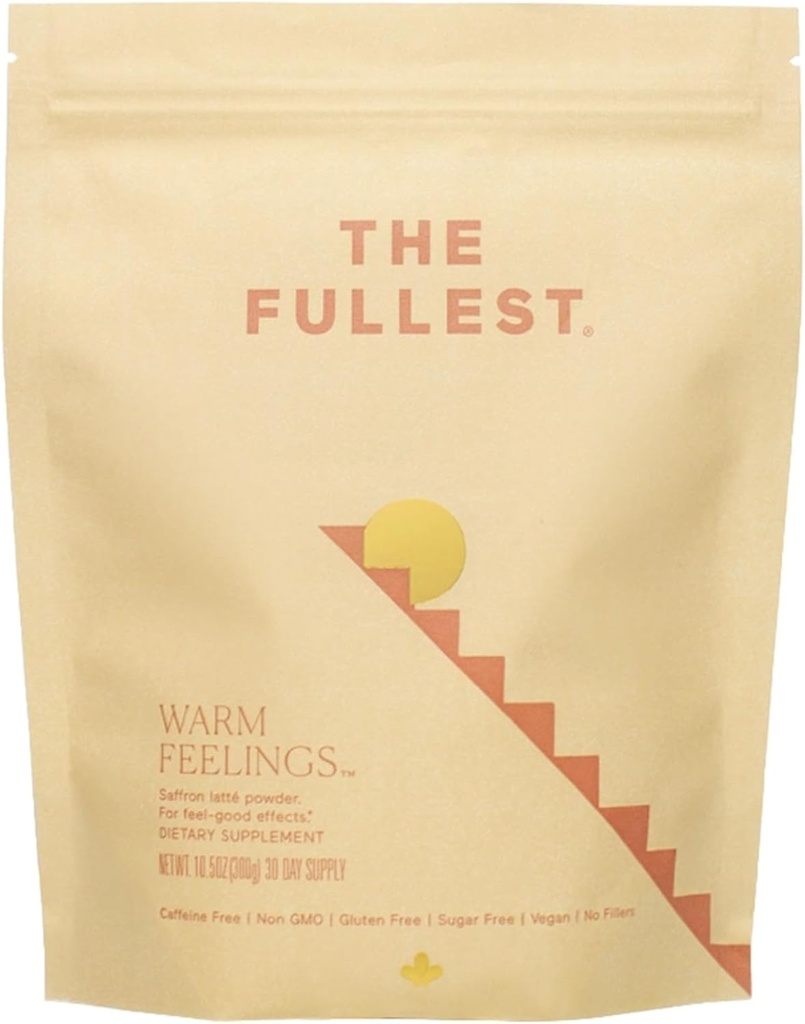 FulLEST - Saffron Latte 30天供应 - Saffron, Cardamom, 和椰子奶基健康粉, 用于Mood和睡眠支持, 无糖, Vegan, 和 Gluten- Free, 30个服务