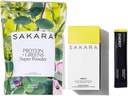 SAKARA蛋白 + 绿素 超级粉末与能源 Effervescent - 有机蛋白 粉末与绿素 精炼糖 无电解质 粉末