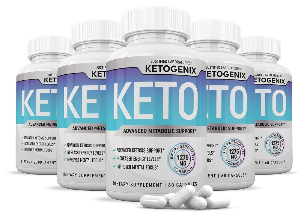 (5 Pack) Ketogenix Keto Pills 1275MG 新型和改良配方包含苹果苹果苹果酒Vinegar Extra Virgin 橄榄油粉绿茶叶 300 Capsules