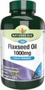 Natures Aid Flaxseed Oil 1000mg Cold pressed (Omega 3, 6+9) 180盖. 适合食草动物。