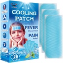 20页 Easyeah Kid Fever Patches for Kids Fever Disfect and Pain Relief, 冷却救济 Fever Reductioner, Soothe Heache Pain, pack of 20