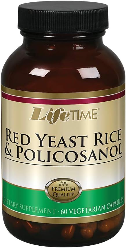 Lifitime 红酵母米和波利科桑诺葡萄酒,60个