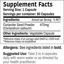 DR WAKDE的Coriander种子 Capsules(60 Veg Caps,植物补充品,Ayurvedic Herb, All Natural, Vegan).