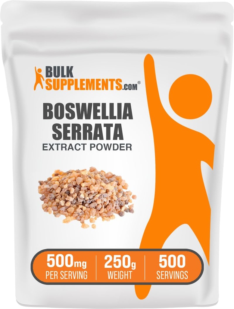 Bulk Assupports.com Boswellia Serrata Extrapt Powder - Boswellia Supplement,来源于弗兰肯森·Resin - Vegan & Gluten Free, 每人500mg, 250g (8.8 oz) (Pack of 1).