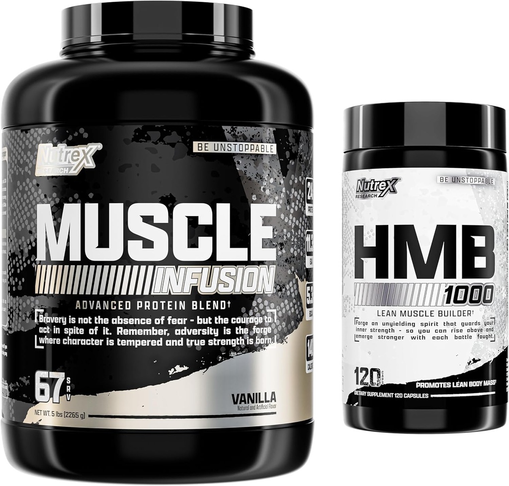 Nutrex Research Whey protein Powder, Vanilla HMB 1000 MG 支持肌肉复苏,
