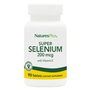 NatusPlus 超级硒综合体 - 200 mcg, 90 植物药片 - 配有维生素E的基本矿物补充剂 - 推广健康甲状腺素 - 抗氧化剂 - 无胶 - 90 服务