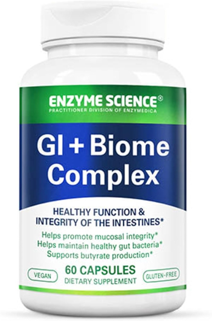 酶科学 GI + 生物复合体,用于Gut健康和肠内平衡的预生,60 Capsules(30种)