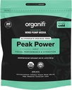 Organifi Peak Power, Pre Workout Powder to Support Hydrition, 配有狮子马恩和瓜尤萨