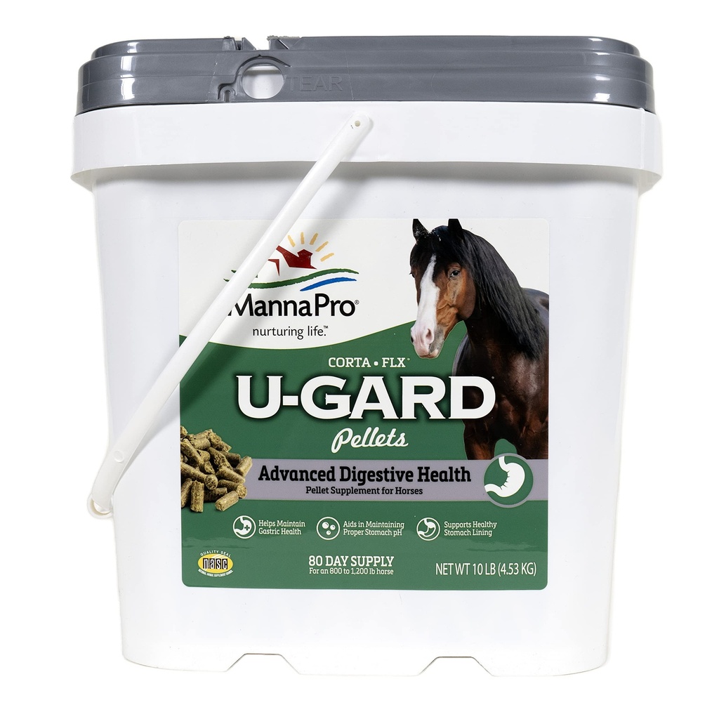 Corta-Flx U-Gard Pellets - Equine 消化剂补充剂以维持胃健康 - 帮助预防高血压形成 - 10 LB