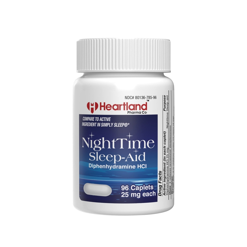 Diphenhydolamine HCI 25mg \ \ \ \ 睡眠援助救助卡片 \ 成人睡眠药丸 + Extra Strong \ 天然睡眠援助 \ 96 个