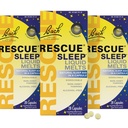 RESCUE 巴赫睡眠液体熔融物 天然橙香草 香草 天然睡眠援助 压力救济 顺势疗法 花儿增生 免去梅拉托宁,Non-Alcohol, 3 Pack, 28 Counter Essence