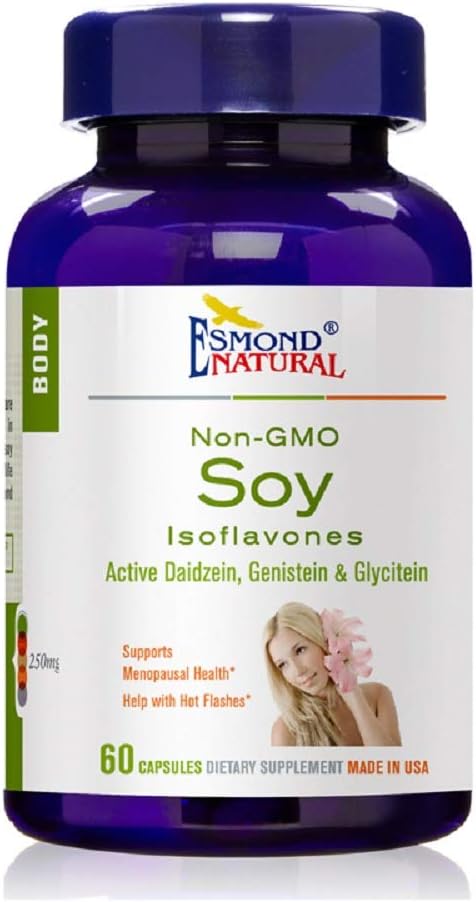 (8 Pack) Esmond Natural: Soy Isoflavones 非GMO(支持更年期健康与热闪光),GMP,天然产品阿斯恩认证,美国制造 - 250mg, 480 Capsules