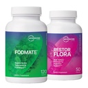 微生素实验室 RestorFlora Probiotic Suppless, Saccharomyces & Spore-based Probiotics (50 Capsules) + FODMATE 消化酶帮助破解FODMAPs (120 Capsules) - 2 产品包