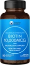 维他命世界 超巨型生物素 1万毫升 50软胶 维他命 B 支持健康头发 皮肤和钉子 快速释放 格鲁滕自由