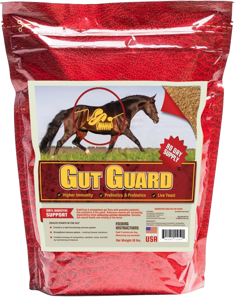 Equine Gut Guart Guard 10 lb, " 古特健康 " 的亲生和先生马补充品