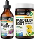 BIO KRAUTER 牛奶 铁丝网 4 Fl. Oz. & Dandelion 60 Gummys.