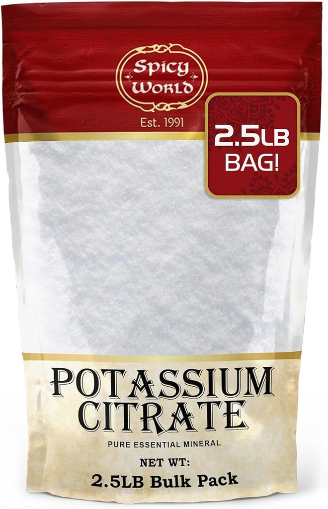 酸钾 2.5 LB(40 Oz) Bulk - 纯原料,酸钾补充剂,Vegan,食品等级-来自辣世界