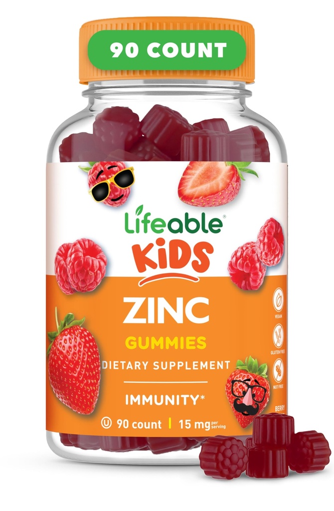 (原始内容存档于2019-09-25) (中文(中国大陆) ). Lifeable Zinc Gummys for Kids | 15mg | Great Tasting Kids Zinc Supplements | GMO Free Vegetarian Zinc Vitamins | |  for  for |  Healthy  Healthy  Healthy  Kids  Kids 90 Gummys | | | | | | | | | | | | | | | | | | | |