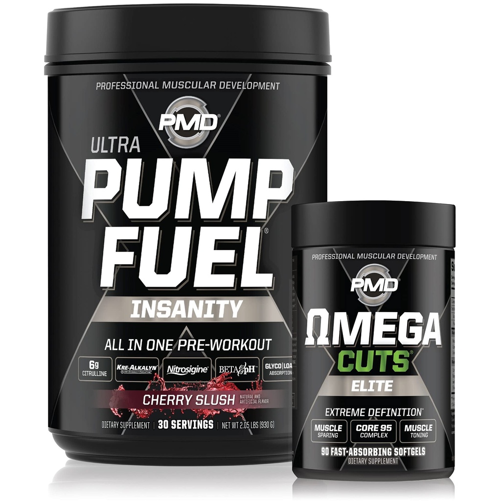 PMD 体育 Ultra Pump Fuel Insanity - 预选赛 – Cherry Slush (30 services) 体育 Omega Cuts Elite Thermogenic Fat Burner (90 Softgels) (英语).
