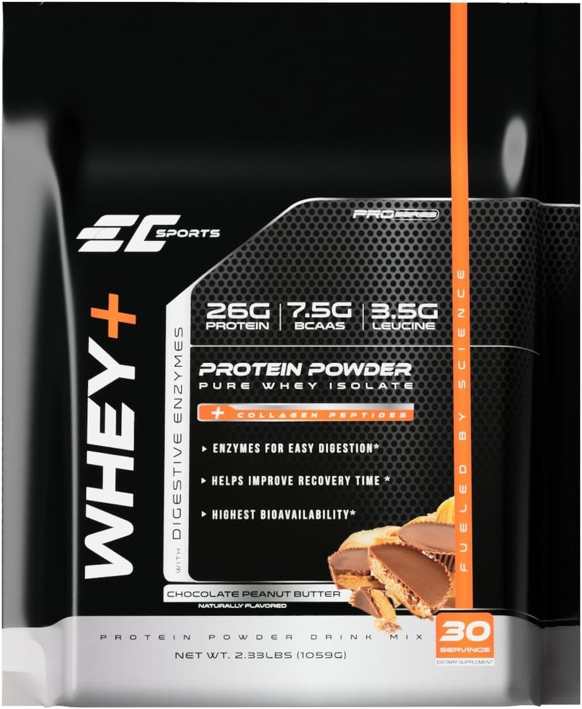 EC Sports Whey+蛋白粉 巧克力花生酱 混合酶 / 分泌酶 - 隔膜补充剂 Collagen Peptides w/Swift 改革 - 30 services
