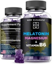 新元素Melatonin Gummys 10 mg 配有甘油镁和维生素B6 QQ 睡眠支持,放松和应激缓解 QQ Non-GMO,Gluten-Free QQ Great-Tasting QQ 天然葡萄火焰