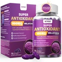 Melatonin 100mg用于抗氧化剂和认知健康,Ultra high dose Melatonin与CoQ10,Turmeric,Trans-Resveratrol,维生素B12 C E用于脑抗衰老,细胞修复和能量,75软胶
