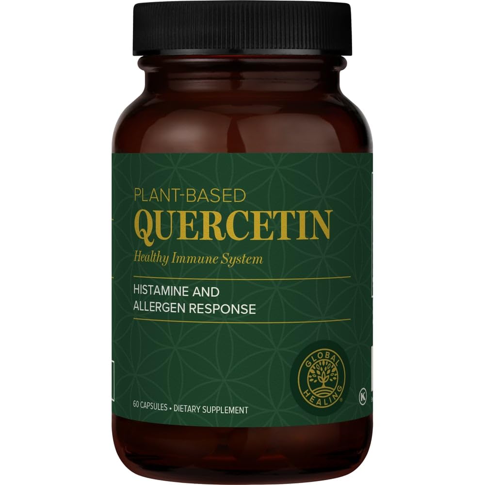全球治疗中心 Quercetin 250 mg 补充支持免疫系统,包括 QuerceFIT 无溴和锌(60 Capsules)