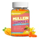 3000MG Mullein Gummys, 附加力量 Mullein 叶片提取与 Quercetin, Bromelain for Lung Detox & Immune 支持, 芒果火焰, 60 Counter