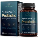 Premium 4-in-1 Probiotic Prebiotic, Postbiotic & Draisive Enzyms for Men & Women – 支持古特,文摘和豁免 – 完成古特健康 与Pre, Post, Probiotics & Draistic Enzymes – 60 Capsules