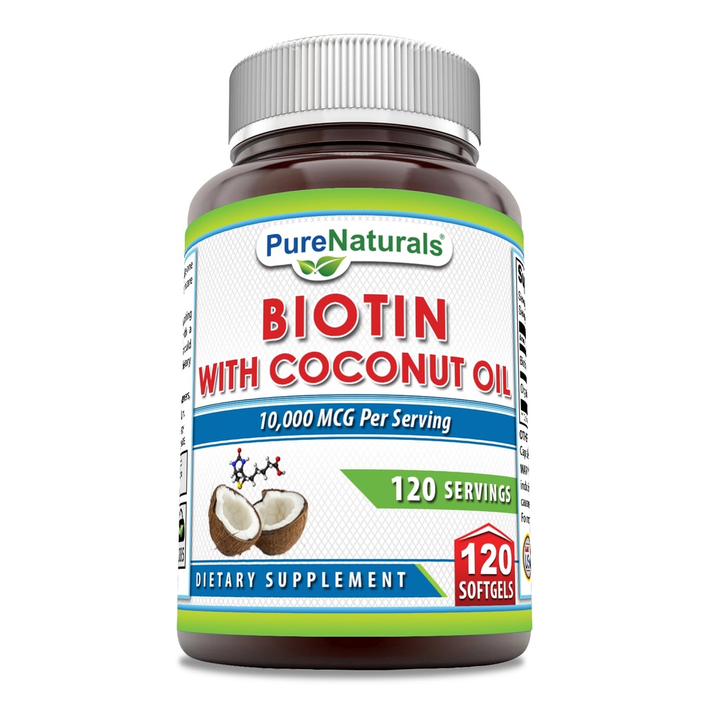纯天然生物素 生物素 10000麦加特产 有机椰子油 120软胶 | Non-GMO | Gluten Free | | |  USA  USA  USA  USA  USA  USA  USA