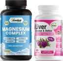 Liver Cleanse Detox & Reference Formula - 牛奶硝酸盐、柏培林、姜汁加镁促进更好的睡眠和肌肉功能