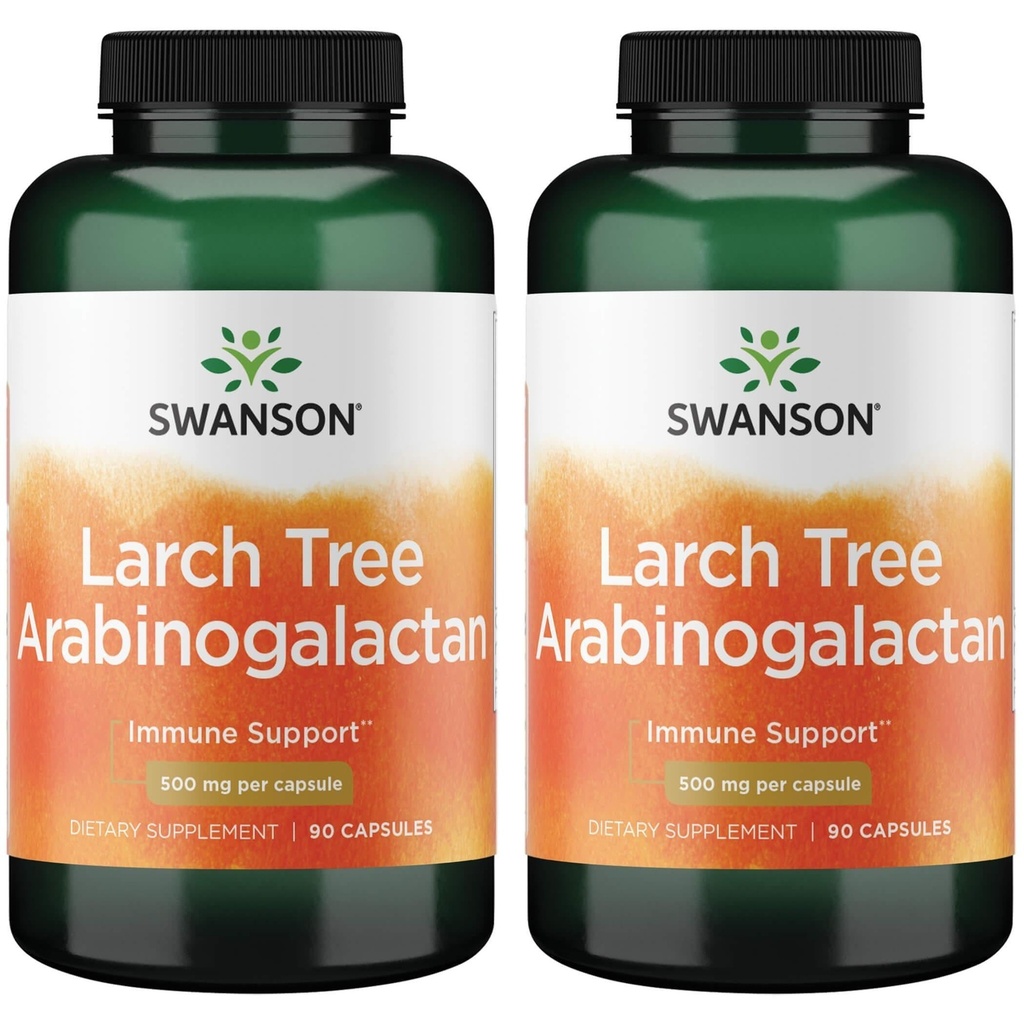 Swanson Larch 树类 Arabinogalactan 500 mg 90 Caps(2包)