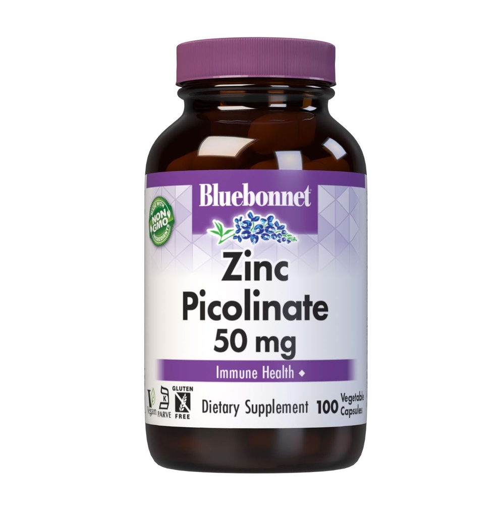 蓝本网 营养 锌 Picolinate 50 mg 蔬菜卡普尔,Hormonal & Immune健康最佳,前列腺健康,皮肤,Vegan,非转基因生物,Gluten Free, Soy Free,Milk Free,Kosher,100蔬菜卡普尔