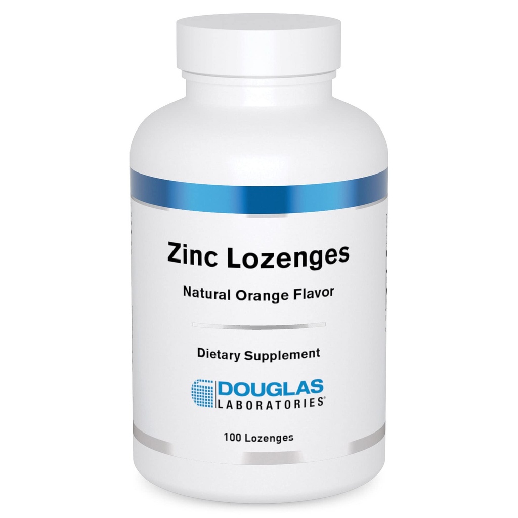 道格拉斯实验室 Zinc Lozenges 支持免疫功能* 100 Lozenges 天然橙色火焰