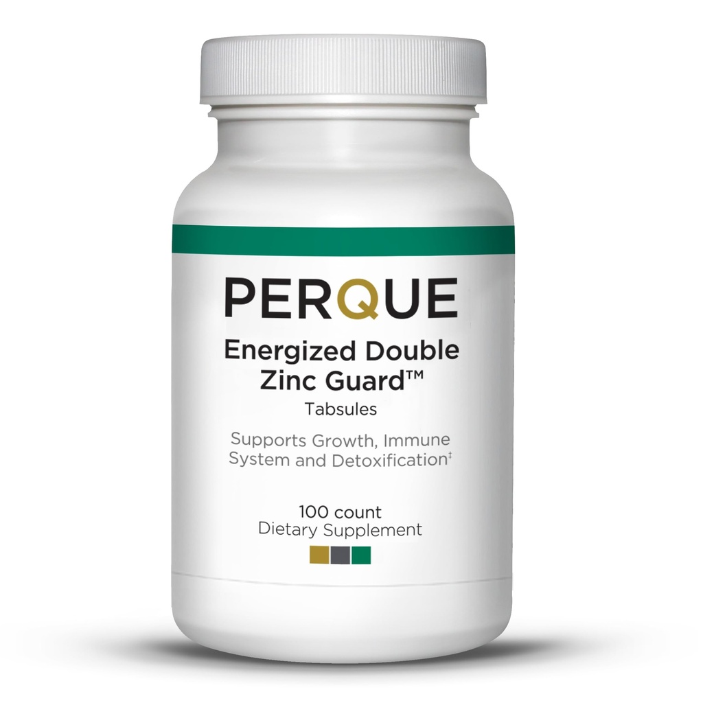 PERQUE 能量化双锌护卫 100 Tabs – 配有 Piclinate & Citrate 的双形式锌辅助剂 – 支持 Imune, Skin & Cellular Health – 高吸附,非GMO, Gluten-Free Frame – 100ct