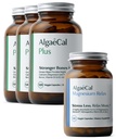 ALGAECAL 骨质密度和强度的有机红藻钙补充剂,维生素K2 MK7,维生素D3,镁和痕量矿物,120 Veggie Caps Magnesium RelaxTM(60 Caps)