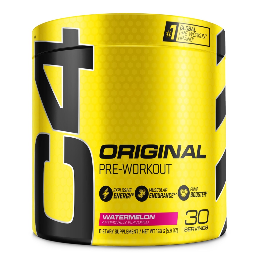 C4 最初的"工作前"(Pre Workingout Powder Weaton Sugar Free Working Energy) 供男性和女性使用的150mg Cafeine + Beta Alanine + Creatine 30 服务