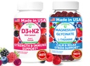 Lunakai 美国制造了D3+K2 配有钙和镁的甘油 + L-Thenine Gummys Bundle – 60 非GMO Gummys 每人