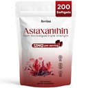 Rovina Astaxanthin 12mg, 免疫、眼、皮肤支持、Non-GMO和Gluten Free - 200软胶的Astaxanthin抗氧化剂补充剂