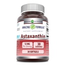 Astaxanthin Astaxanthin Astaxanthin Astaxanthin Astaxanthin Astaxanthin Asservation 12 Mg Per Aservice 30 Softgels 非GMO 美国制造