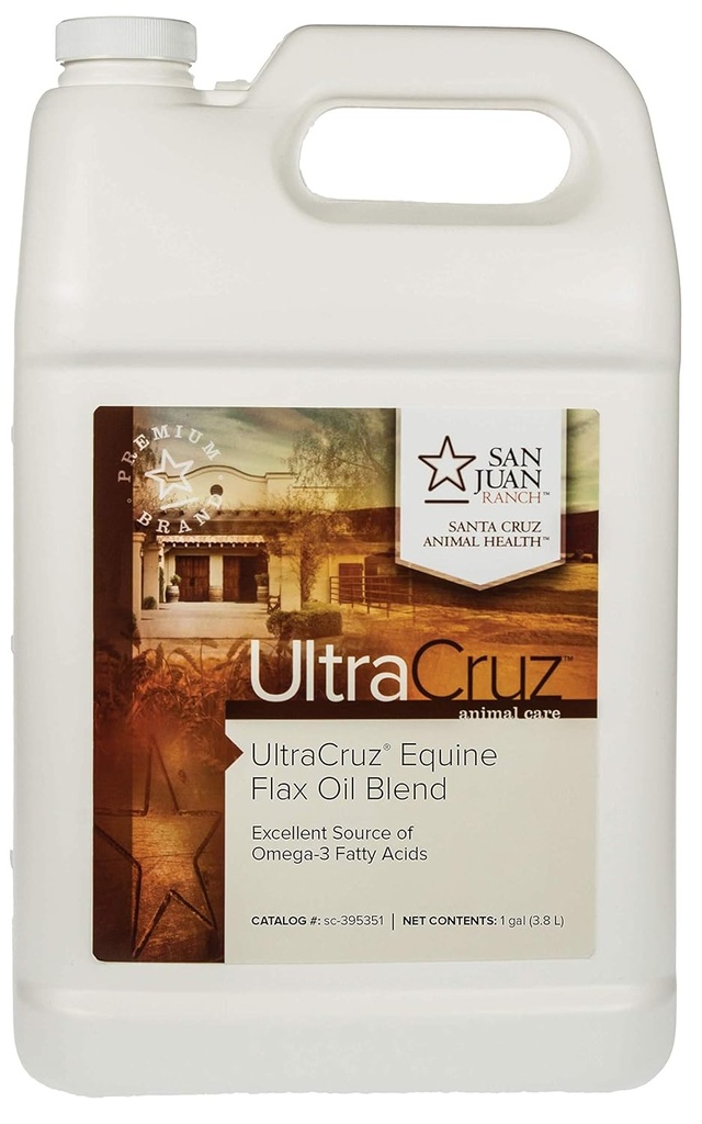 UltraCruz - sc-395351 Flax Oil Blend 对马和牲畜的补充,1加仑