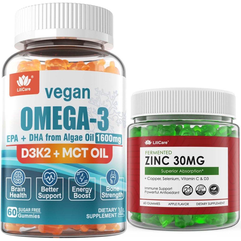 Vegan Omega 3 Gummys + 无糖锌 Gummys