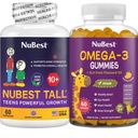 NuBest Bundle Bone 生长和脑部生长 Tall 10+ Bone 健康盖和Omega-3 Gummys 儿童与青少年